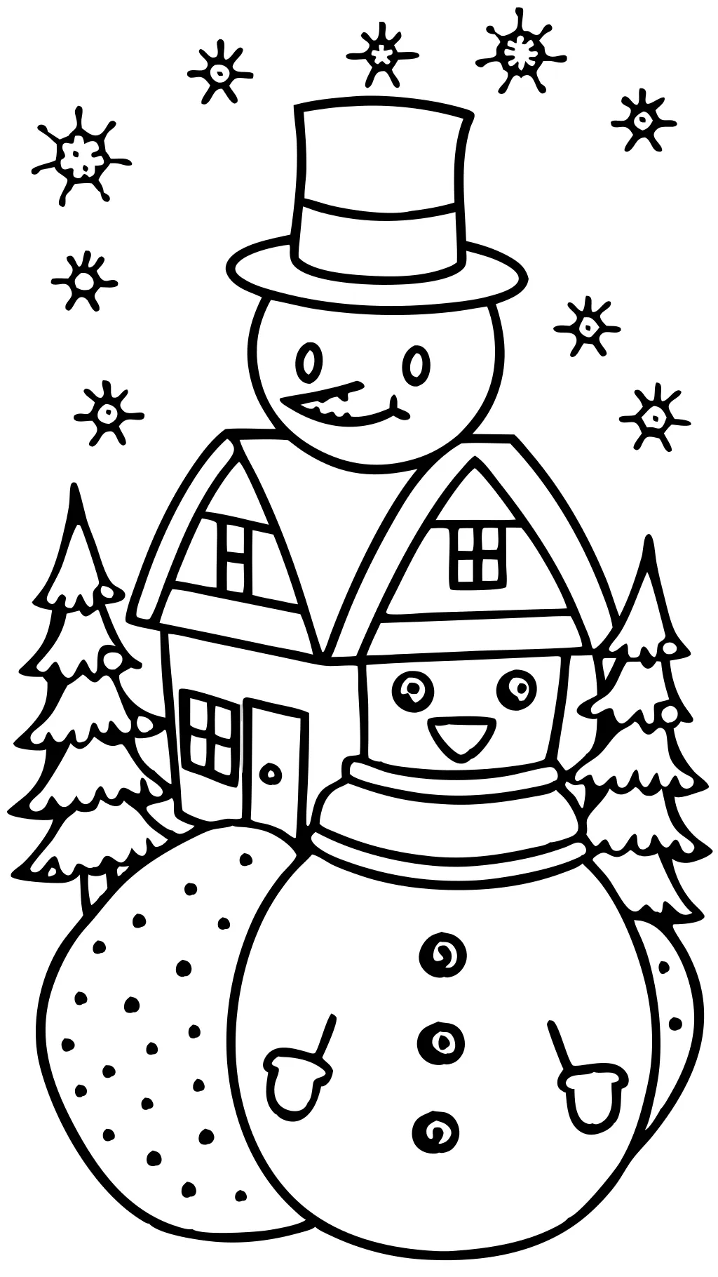 free coloring pages snowman